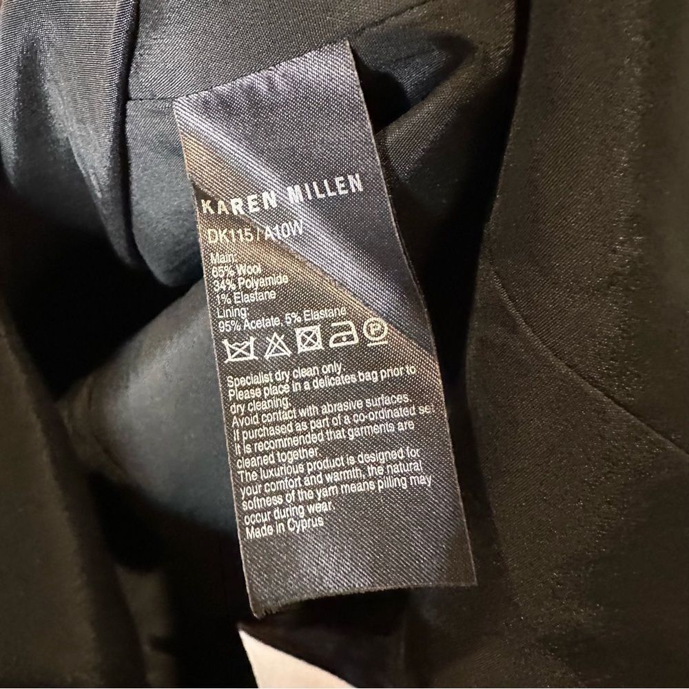 Karen Millen Black Textured Midi Dress - Picture 5 of 7